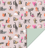 Rol Inpakpapier Alfabet Dieren / Pistache