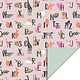 Rol Inpakpapier Alfabet Dieren / Pistache