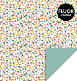 Inpakpapier Dubbelzijdig Confettiprint/Misty Green