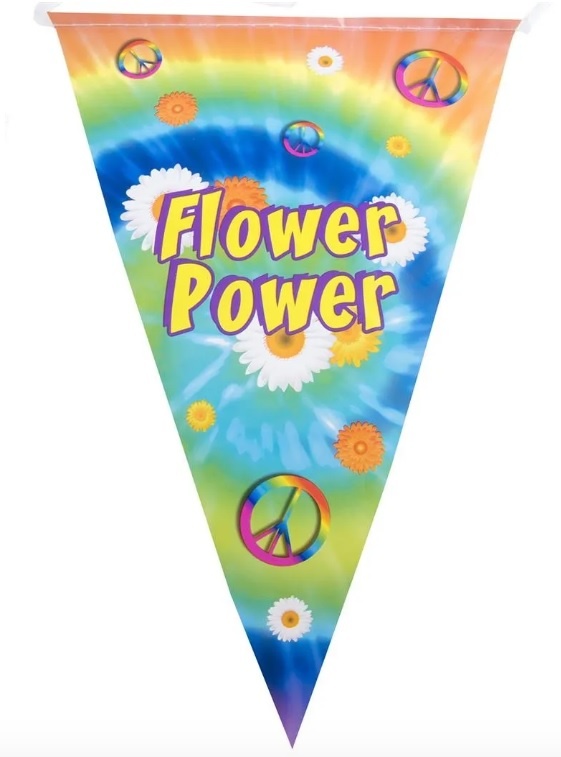 Vlaggenlijn Flower Power (5m)