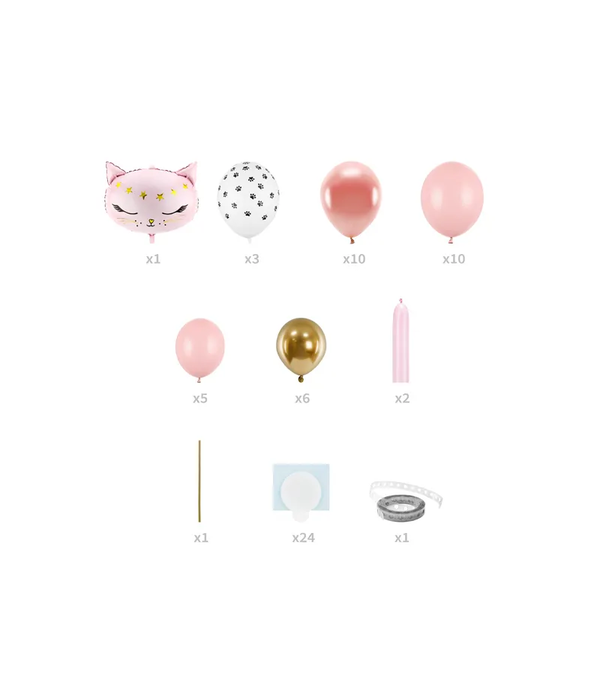 Ballonnen Pilaar Pink Cat (140cm)