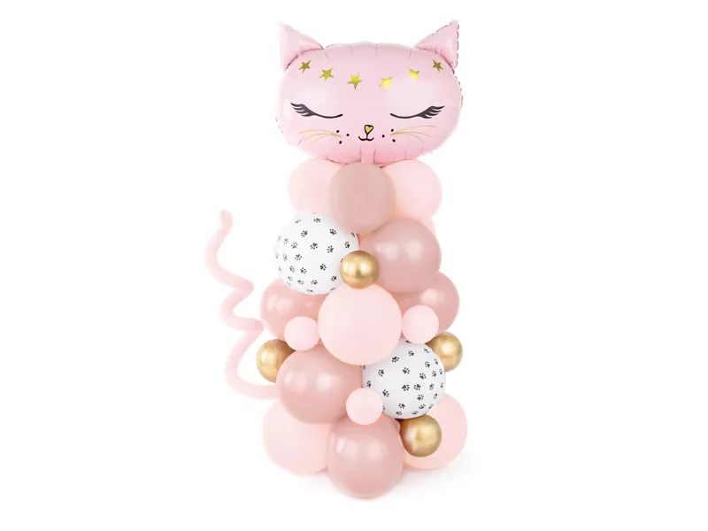 Ballonnen Pilaar Pink Cat (140cm)