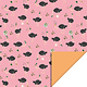 Cadeaupapier Dubbelzijdig Struisvogel Roze/Peach