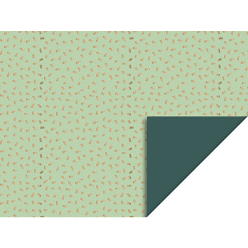 Cadeaupapier Dubbelzijdig Confetti Pistache/Groen