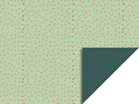 Cadeaupapier Dubbelzijdig Confetti Pistache/Groen