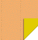 Cadeaupapier Dubbelzijdig Confetti Oranje/Geel