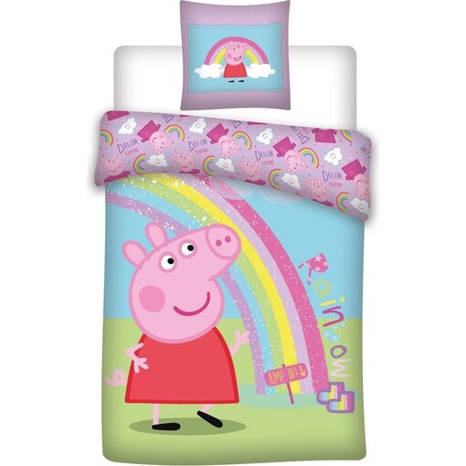Peppa Pig Rainbow Dekbedovertrek (140x200cm)