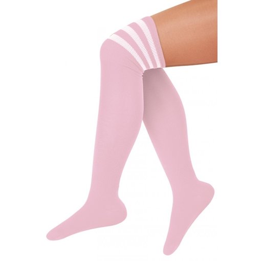 Cheerleader sokken baby roze /wit