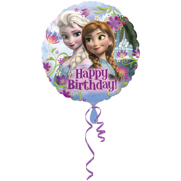 Happy Birthday Folieballon Frozen Anna & Elsa (43cm)