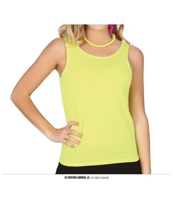Disco Tanktop Neon Geel
