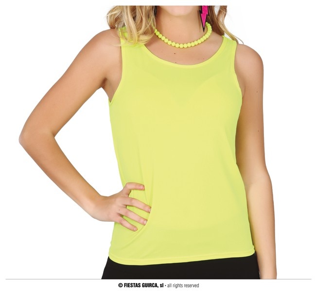 Disco Tanktop Neon Geel