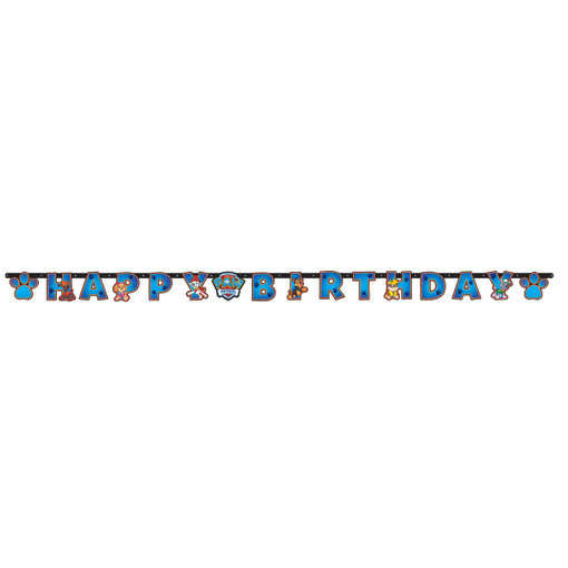 Letterslinger Paw Patrol Happy Birthday Blauw (180cm)