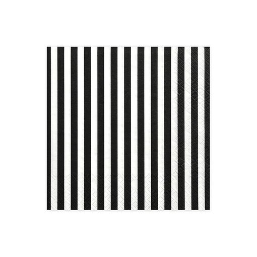 Servetten Zwart/Wit Gestreept (20st)