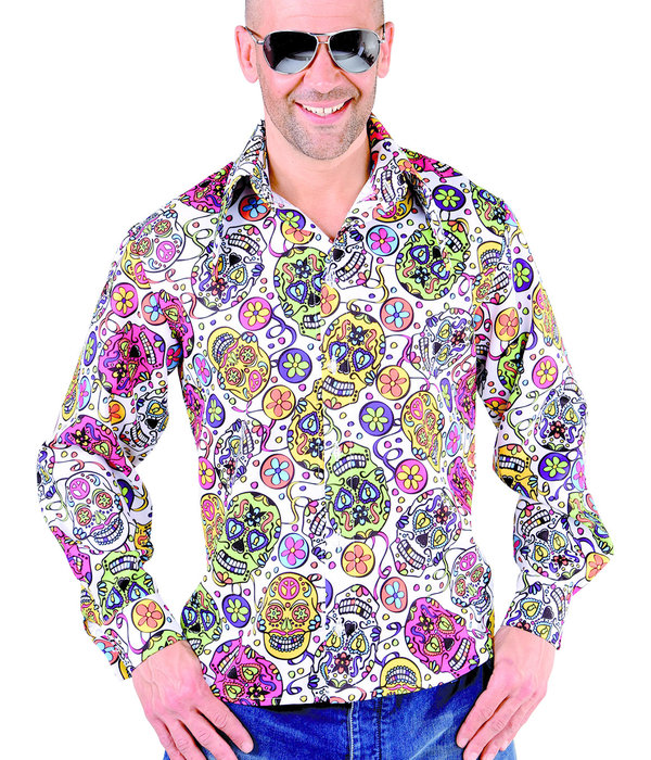 Mexicans Skulls Wit blouse heren
