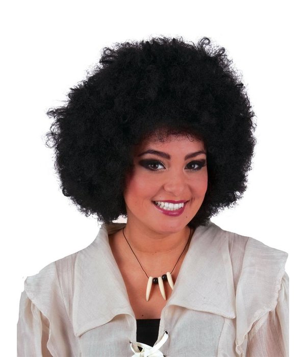 Zwarte Afro Pruik Nina