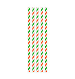 Papieren Rietjes Groen/Wit/Rood (20st)