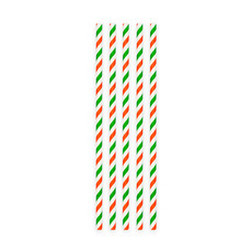 Papieren Rietjes Groen/Wit/Rood (20st)