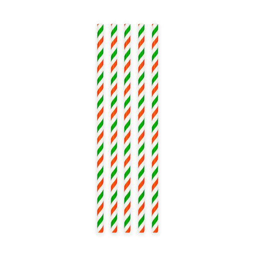 Papieren Rietjes Groen/Wit/Rood (20st)
