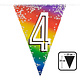 Vlaggenlijn Cijfer 4 Regenboog Met Sterren (6m)