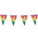 Vlaggenlijn Cijfer 4 Regenboog Met Sterren (6m)