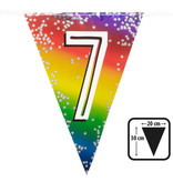 Vlaggenlijn Cijfer 7 Regenboog Met Sterren (6m)