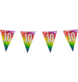 Vlaggenlijn Cijfer 10 Regenboog Met Sterren (6m)