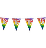 Vlaggenlijn Cijfer 16 Regenboog Met Sterren (6m)
