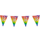 Vlaggenlijn Cijfer 18 Regenboog Met Sterren (6m)