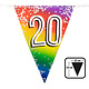 Vlaggenlijn Cijfer 20 Regenboog Met Sterren (6m)