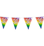 Vlaggenlijn Cijfer 30 Regenboog Met Sterren (6m)