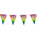 Vlaggenlijn Cijfer 40 Regenboog Met Sterren (6m)