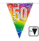 Vlaggenlijn Cijfer 50 Regenboog Met Sterren (6m)