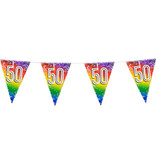 Vlaggenlijn Cijfer 50 Regenboog Met Sterren (6m)