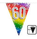 Vlaggenlijn Cijfer 60 Regenboog Met Sterren (6m)