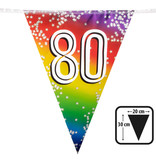 Vlaggenlijn Cijfer 80 Regenboog Met Sterren (6m)
