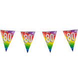 Vlaggenlijn Cijfer 80 Regenboog Met Sterren (6m)