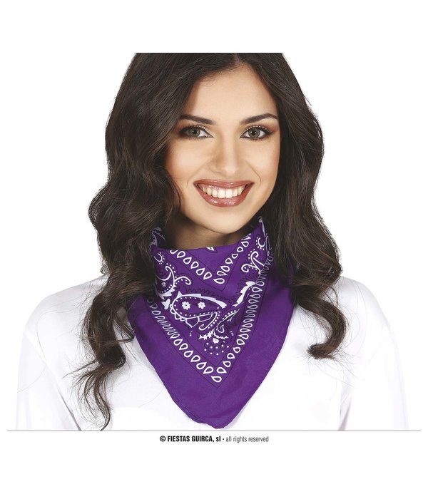 Sjaaltje Lila Zakdoek Denim