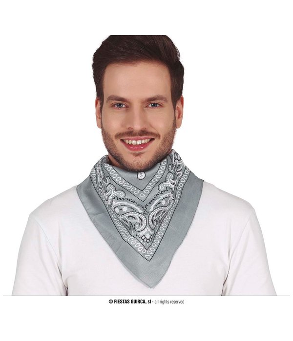 Sjaaltje Grijs Zakdoek Denim