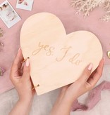 Gastenboek Hout Yes I Do Huwelijk