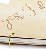 Gastenboek Hout Yes I Do Huwelijk
