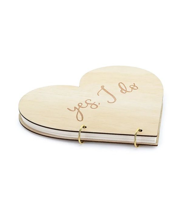 Gastenboek Hout Yes I Do Huwelijk