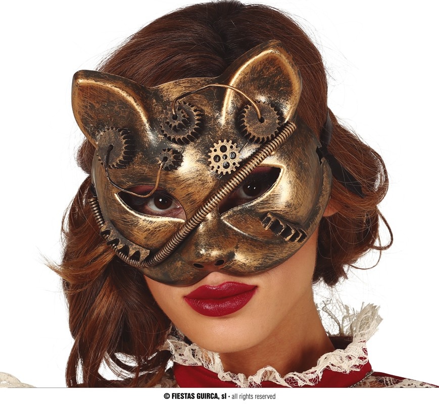 Steampunk Masker Kat Bella afbeelding