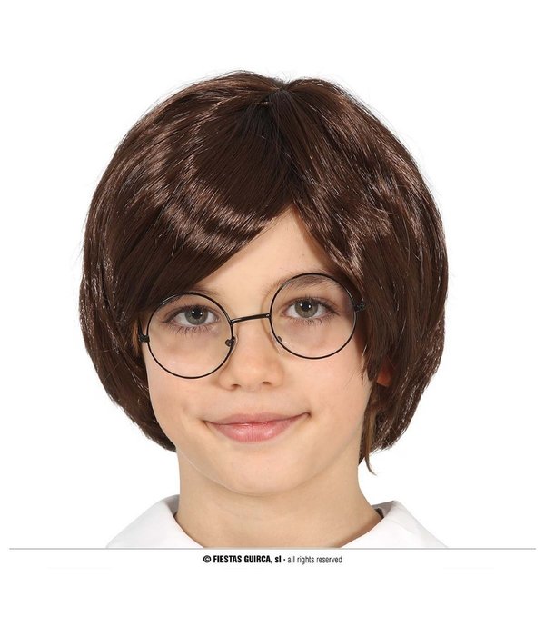 Tovenaarsleerling Pruik Kind Bruin