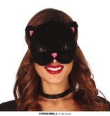 Oogmasker Kat Pluche Zwart/Roze