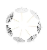 Parasol Prikkers Metallic Zilver (10st)
