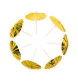 Parasol Prikkers Metallic Goud (10st)