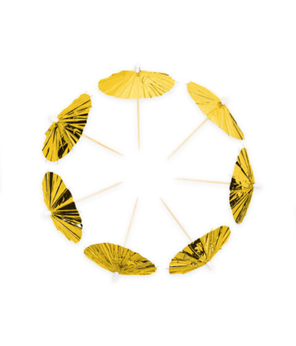 Parasol Prikkers Metallic Goud (10st)