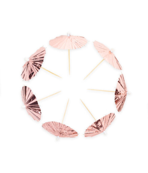 Parasol Prikkers Metallic Roségoud (10st)