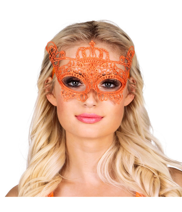 Masker oranje kant