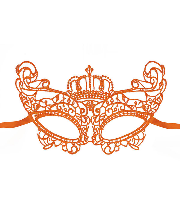 Masker oranje kant